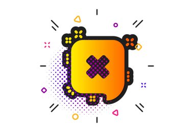 İleti simgesini reddet. Sohbet işaretini reddet. Vektör