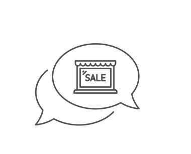 Satış satırı simgesi. Alışveriş mağazası indirimleri işareti. Vektör