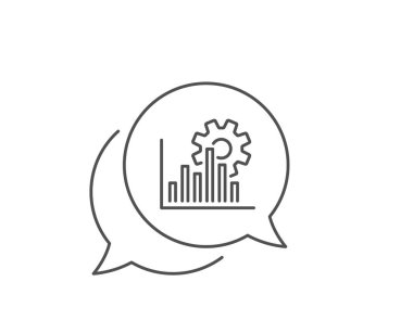 Seo grafik çizgi simgesi. Arama motoru optimizasyonu işareti. Vektör