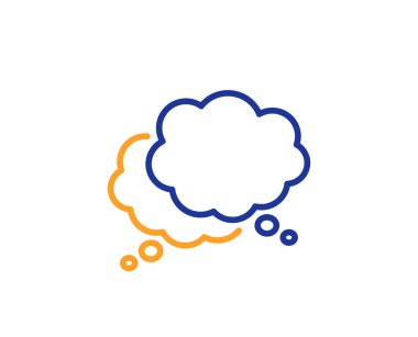 Komik konuşma balonu çizgisi simgesi. Sohbet tabelası. Sosyal medya iletisi. 