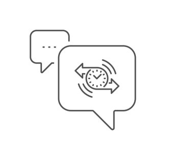 Zamanlayıcı satır simgesi. Saat veya saat işareti. Vektör