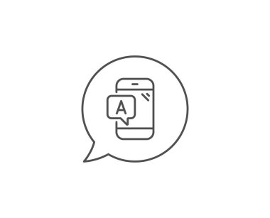 Ab test satırı simgesi. Ui telefon test işareti. Vektör