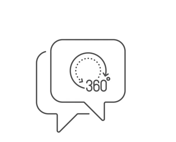 360-Grad-Linien-Symbol. Panoramaaussichtsschild. vr technology simula — Stockvektor