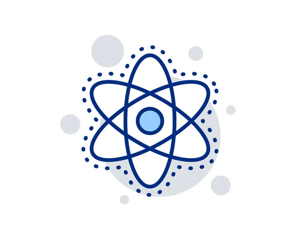 Scheikunde atoomlijn icoon. Laboratoriummolecuulteken. Analyse. Ve — Stockvector