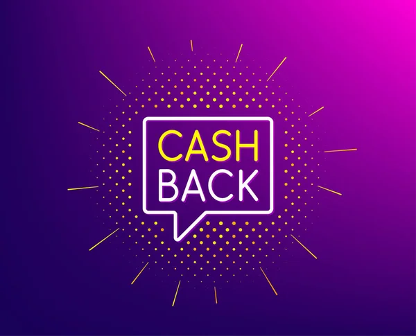 Ícone de linha de serviço Cashback. Transferência de dinheiro. Vetor — Vetor de Stock