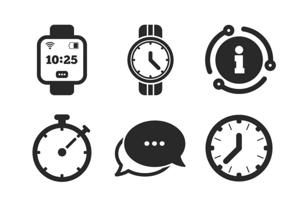 Smartwatch. Mechanische Uhrzeit und Timer. Vektor — Stockvektor