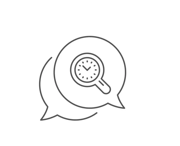 Icono de línea de gestión de tiempo. Señal de reloj. Análisis de trabajo. Vector — Archivo Imágenes Vectoriales