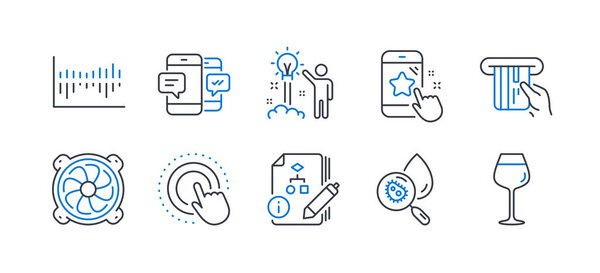 Set of Business icons, such as Computer fan, Creative idea, Colu