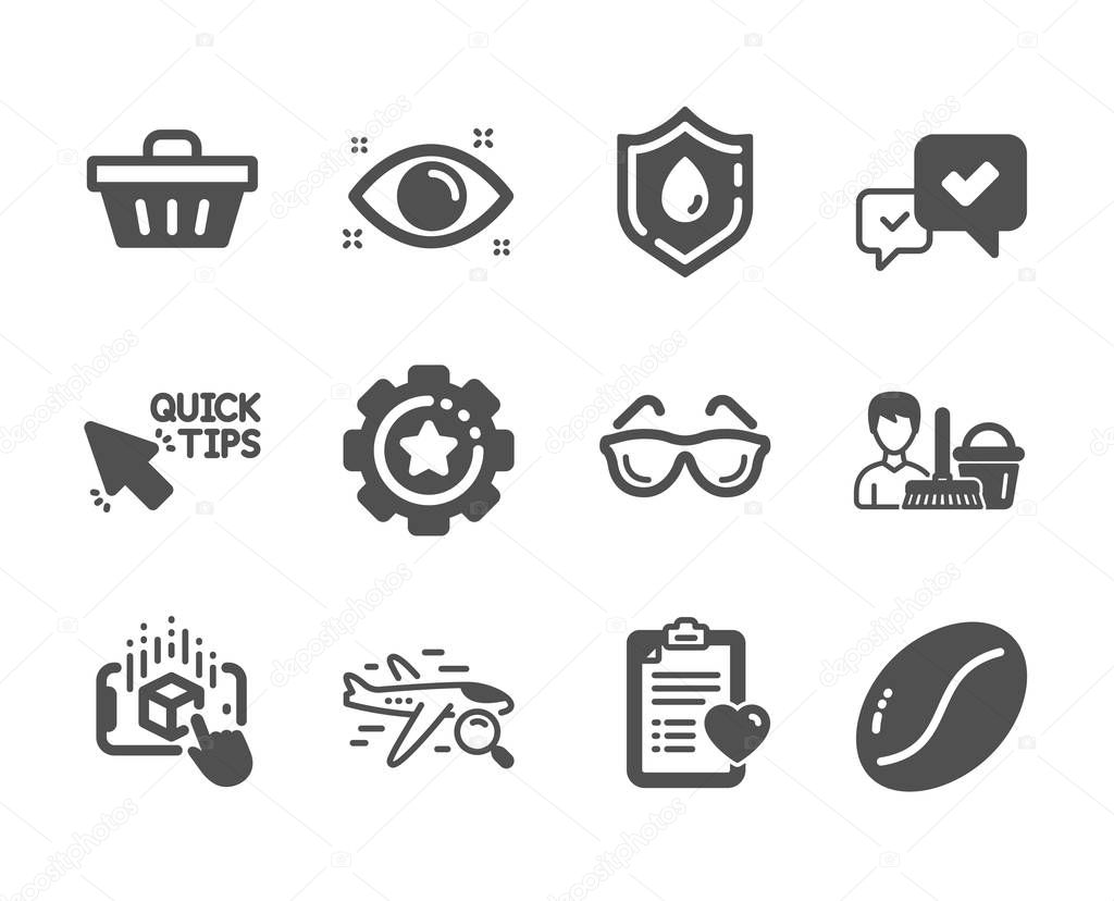 Set of Business icons, such as Augmented reality, Cleaning servi