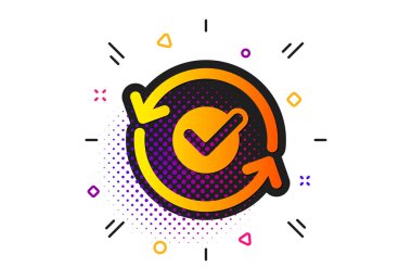 Onaylı simge. Kabul edilen veya onaylanan işaret. Vektör