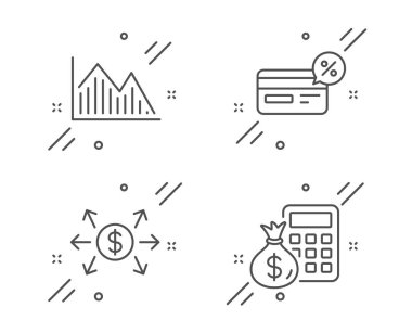 Yatırım grafiği, dolar değişimi ve nakit para birimi simgeleri ayarlandı. Finansal