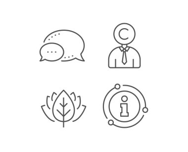 Telif hattı simgesi. Yazar kişi işareti. Vektör