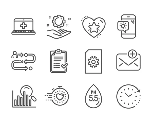 Conjunto de iconos de la tecnología, como la estrella del ranking, Gestión de archivos , — Vector de stock