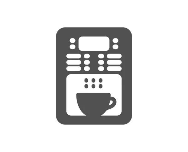 咖啡机图标。自动售货机标志。泡茶向量 — 图库矢量图片