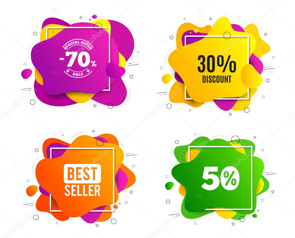 30% Discount. Sale offer price sign. Vector