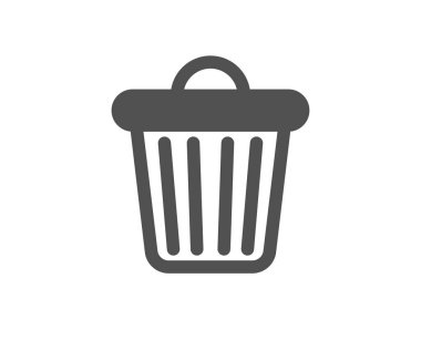 Çöp kutusu simgesi. Çöp, atık işareti. Sil, sil. Vektör