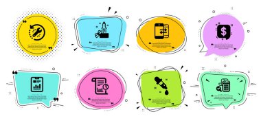 Rapor, Kimya pipeti ve Kurtarma aracı simgeleri ayarlandı. Vektör