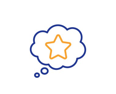 Sadakat yıldız çizgisi simgesi. Bonus puanlar. İndirim programı. Vektör