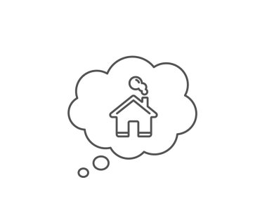 Ev satırı simgesi. Ev tabelası. Vektör