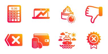 Hesap makinesi, sevilmeyen el ve silme simgeleri ayarlandı. Satış şeması baba.