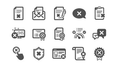 Simgeleri reddet. Reddet, İptal Et ve Sevme. Klasik simge seti. Sebze