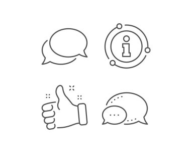 Messenger satır simgesi. Konuşma balonu işareti. Sohbet mesajı. Vektör