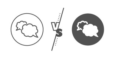 Messenger satır simgesi. Komik konuşma kabarcık işareti. Sohbet mesajı. Vec