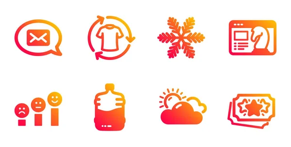 Snowflake, Seo strategy and Sunny weather icons set. Customer sa — Stock Vector