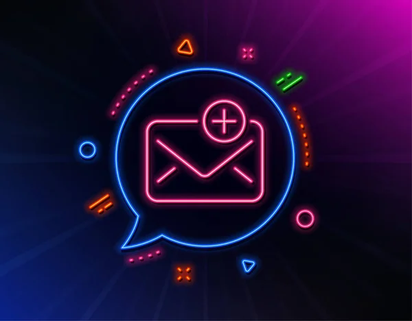Nouvelle icône de ligne Mail. Ajouter un panneau de correspondance Message. Vecteur — Image vectorielle