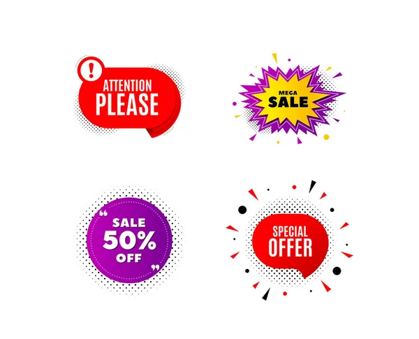 Banner badge. Special offer discount tags. Coupon sale shape tem — Stock Vector