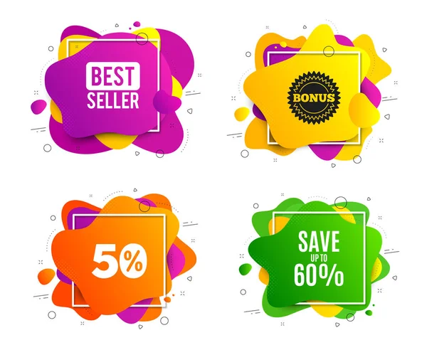Save up to 60%. Discount Sale offer price sign. Vector — Stock Vector
