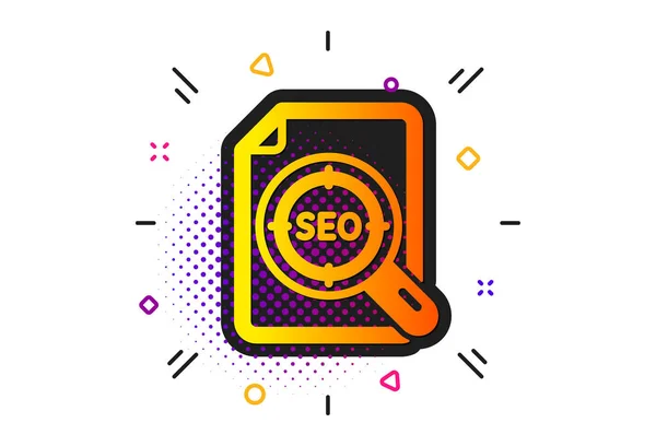 Icône Seo cible. Signe d'optimisation des moteurs de recherche. Vecteur — Image vectorielle