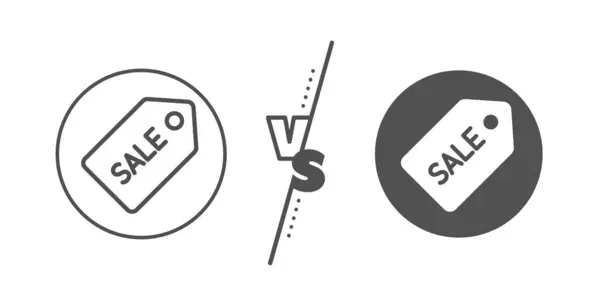 Icono de línea de etiqueta de compra. Venta Cupón signo. Vector — Archivo Imágenes Vectoriales