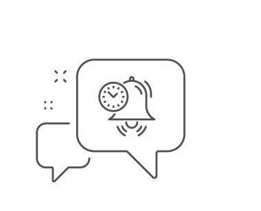 Zaman yönetimi satırı simgesi. Çalar saat işareti. Izle. Vektör