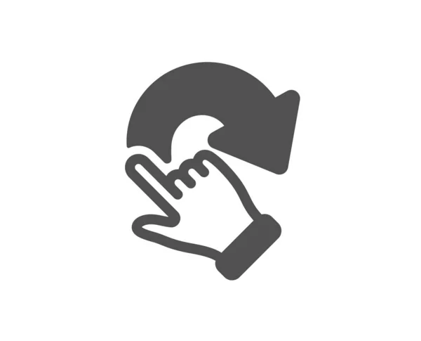 Rotation gesture icon. Slide arrow sign. Swipe action. Vector — Stock Vector