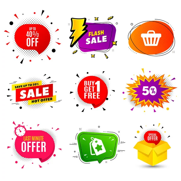 Up to 40% off Sale. Discount offer price sign. Vector — Stock Vector
