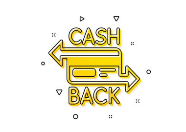 Banka ödeme kartı tabelası. Kredi kartı ikonu. Nakit servis sembolü. Sarı daireler şeklinde. Klasik nakit para kartı ikonu. Geometrik elementler. Vektör