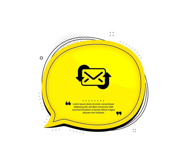 Refresh Mail Icon Цитата Пузырь Речи Знак Переписки Новых Сообщений — стоковый вектор