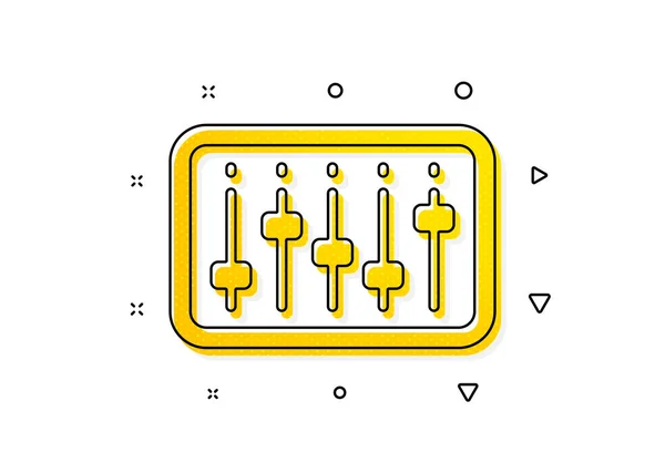 Hudební Zvukové Znamení Ikona Řadiče Symbol Hudebního Zařízení Žluté Kruhy — Stockový vektor