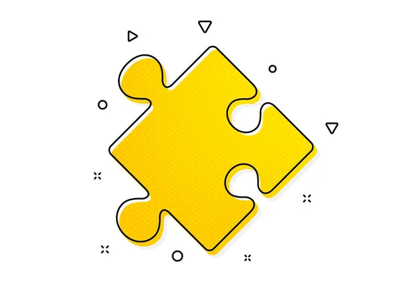 Símbolo Puzzle Ícone Estratégia Sinal Conhecimento Lógico Padrão Círculos Amarelos — Vetor de Stock