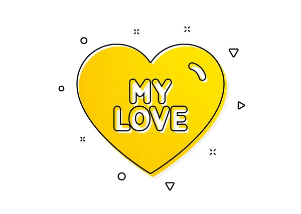 Doce Sinal Coração Meu Ícone Amor Símbolo Dia Dos Namorados —  Vetores de Stock