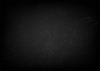 Grunge tarzında koyu bir arka plan. Pis pis etki. Grunge siyah duvara sıçradı. Çizikleri olan klasik bir arka plan. Karanlık soyut etki. Vektör