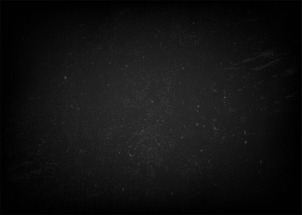 Темный фон в грациозном стиле. Грязный грязный эффект. Огромные брызги черной стены. Винтажный фон с царапинами. Тёмный абстрактный эффект. Вектор
