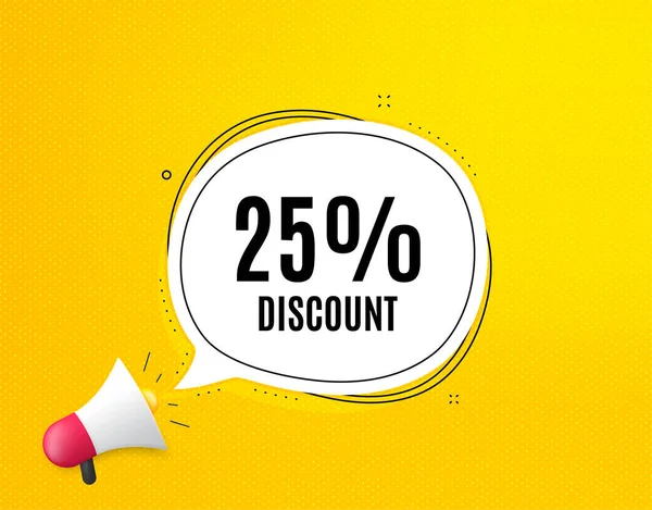Discount Megaphone Banner Chat Bubble Sale Offer Price Sign Special — Stockvector
