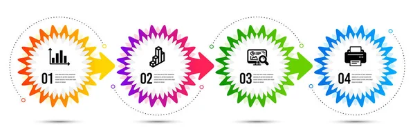 Seo Analys Diagram Diagram Och Diagram Ikoner Enkel Uppsättning Tidslinjen — Stock vektor