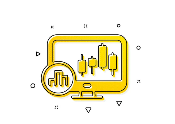 Signo Gráfico Analítico Icono Del Gráfico Velas Símbolo Análisis Mercado — Archivo Imágenes Vectoriales