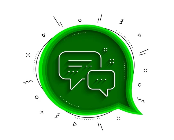 Icône Ligne Messager Employés Bulle Chat Avec Ombre Bulle Vocale — Image vectorielle