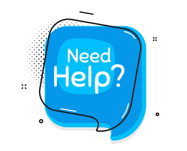 Need Help Symbol Thought Chat Bubble Support Service Sign Faq — Stock Vector