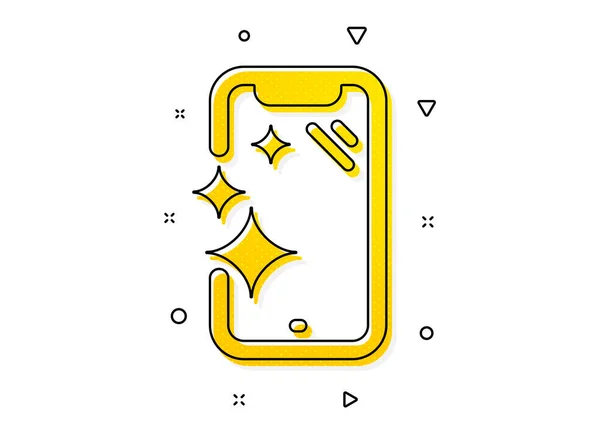 Signe Téléphonique Smartphone Écran Propre Icône Symbole Appareil Mobile Modèle — Image vectorielle