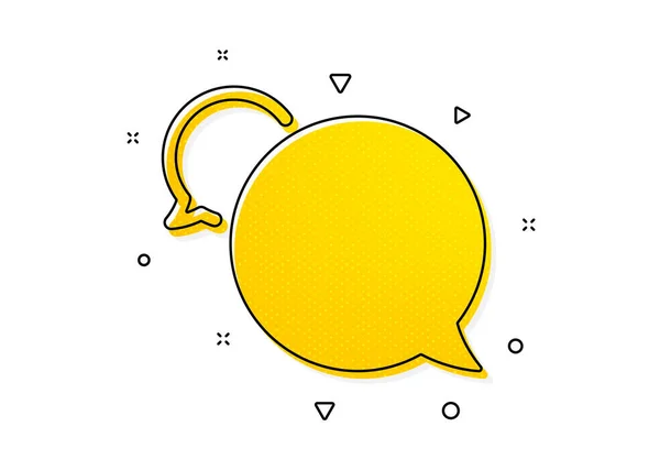 Σημάδι Λεκτικής Φυσαλίδας Εικονίδιο Σύμβολο Μηνύματος Συνομιλίας Κίτρινοι Κύκλοι Κλασικό — Διανυσματικό Αρχείο